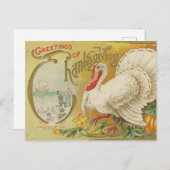  Thanksgiving turkije Briefkaart (Voorkant / Achterkant)