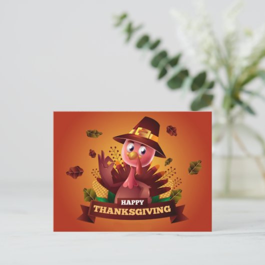 Thanksgiving Turkije Briefkaart (Staand voorkant)