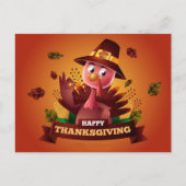 Thanksgiving Turkije Briefkaart (Voorkant)