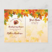 Thanksgiving Turkije Briefkaart (Achterkant)