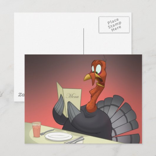 Thanksgiving Turkije Briefkaart (Voorkant / Achterkant)