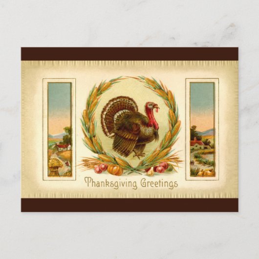  Thanksgiving Turkije Briefkaart (Voorkant)