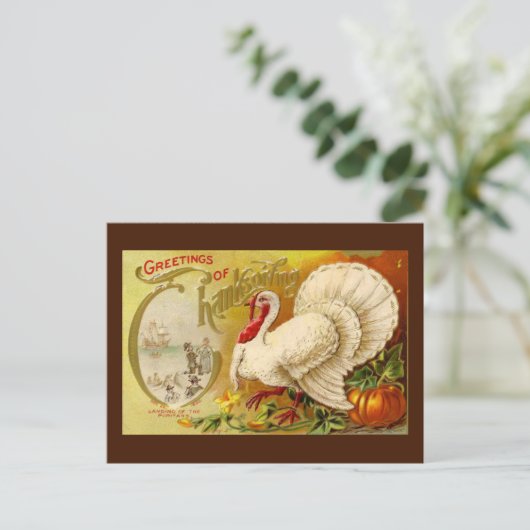  Thanksgiving Turkije Briefkaart (Staand voorkant)