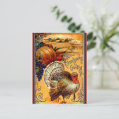  Thanksgiving Turkije Briefkaart Groet (Staand voorkant)