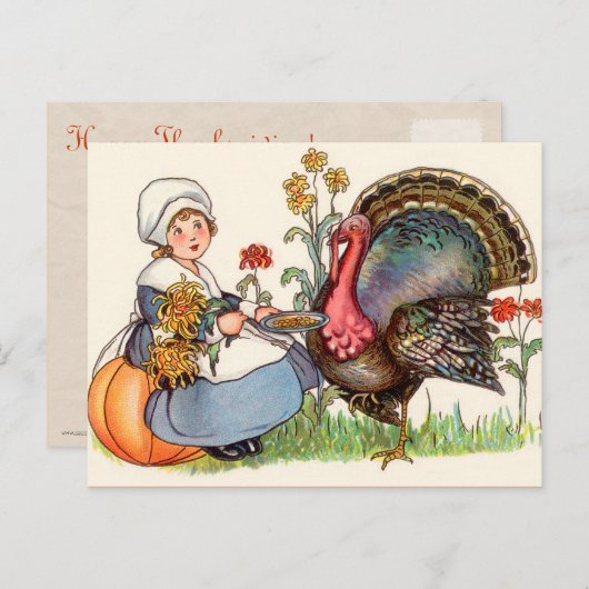  Thanksgiving Turkije Briefkaarten (Voorkant / Achterkant)