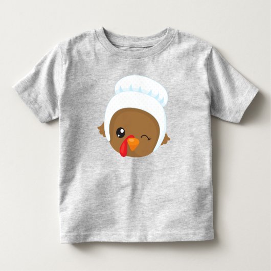 Thanksgiving Turkije, Bruin Turkije, Pilgrim Bonne Kinder Shirts (Voorkant)