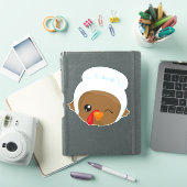Thanksgiving Turkije, Bruin Turkije, Pilgrim Bonne Sticker (iPad Cover)