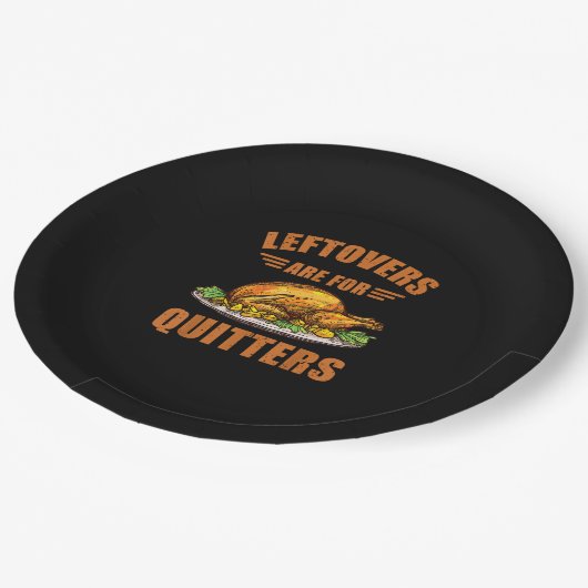 Thanksgiving Turkije cadeau restjes zijn voor Quit Papieren Bordje (Gekanteld)