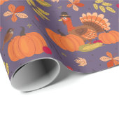 Thanksgiving Turkije Cadeaupapier (Rol Hoek)