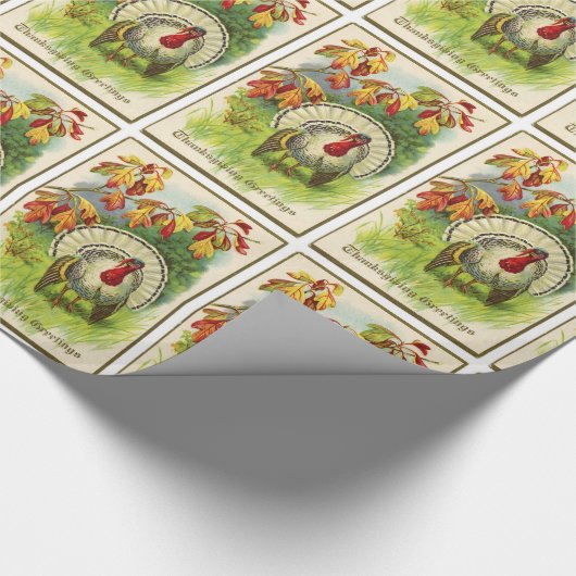  Thanksgiving Turkije Cadeaupapier (Hoek)