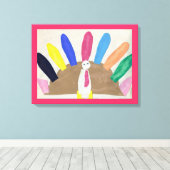 Thanksgiving Turkije Canvas Afdruk (Insitu (Houten vloer))