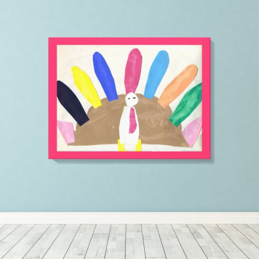 Thanksgiving Turkije Canvas Afdruk (Insitu (Houten vloer))