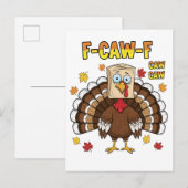 Thanksgiving Turkije Cawing F-CAW-F Uitnodiging Briefkaart (Voorkant / Achterkant)