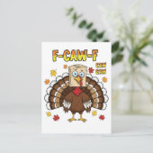 Thanksgiving Turkije Cawing F-CAW-F Uitnodiging Briefkaart (Staand voorkant)