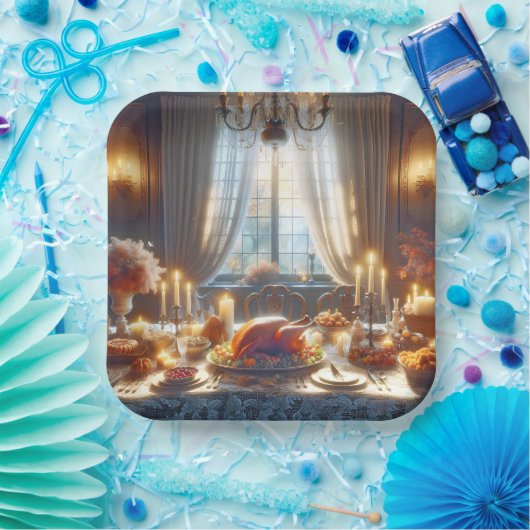 Thanksgiving Turkije Centerpiece Papieren Bordje (Feest)