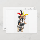 Thanksgiving Turkije Chihuahua Feestdagenkaart (Voorkant / Achterkant)