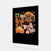 Thanksgiving Turkije Coquette Classic T-shirt Acryl Bord (Hoek)