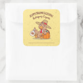 Thanksgiving Turkije Coquito Sticker (Tas)