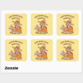 Thanksgiving Turkije Coquito Vierkante Sticker (Vel)