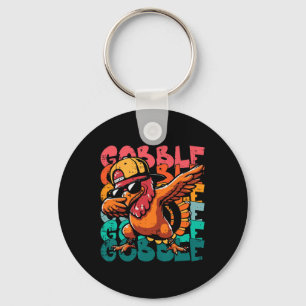 Thanksgiving Turkije Dab Gobble Funny Peuter Boys Sleutelhanger