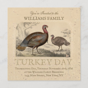 Thanksgiving Turkije Dag Dinner Kaart