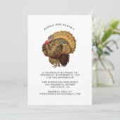 Thanksgiving  Turkije Dag Dinner Kaart (Staand voorkant)