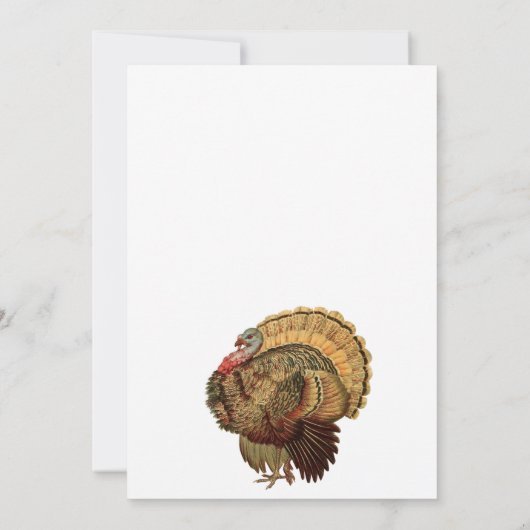 Thanksgiving  Turkije Dag Dinner Kaart (Achterkant)