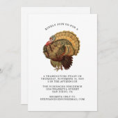 Thanksgiving  Turkije Dag Dinner Kaart (Voorkant / Achterkant)