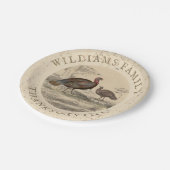 Thanksgiving  Turkije Dag Familienaam Papieren Bordje (Gekanteld)