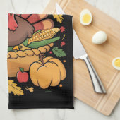 Thanksgiving Turkije Dankbaar Taart Herfst Familie Theedoek (Quarter Fold)