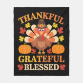 Thanksgiving Turkije dankbaar voor de grateful Ble Fleece Deken (Voorkant)