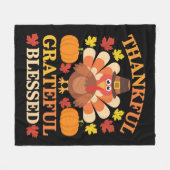 Thanksgiving Turkije dankbaar voor de grateful Ble Fleece Deken (Voorkant (Horizontaal))