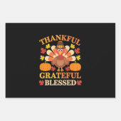 Thanksgiving Turkije dankbaar voor de grateful Ble Inpakpapier Vel (Voorkant)