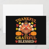 Thanksgiving Turkije dankbaar voor de grateful Ble Kaart (Voorkant / Achterkant)