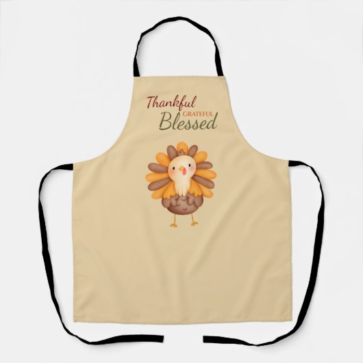 Thanksgiving Turkije dankbaar voor de grateful Ble Schort (Voorkant)