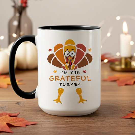 Thanksgiving Turkije Dankbare Herfst Vriendschapss Mok