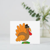 Thanksgiving turkije-doorzichtig feestdagenkaart (Staand voorkant)