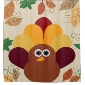 Thanksgiving Turkije Douchegordijn (Voorkant)
