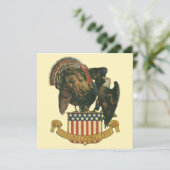  Thanksgiving Turkije, Eagle, Amerikaanse vlag Kaart (Staand voorkant)