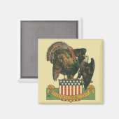  Thanksgiving Turkije, Eagle, Amerikaanse vlag Magneet (Voorkant / Achterkant)