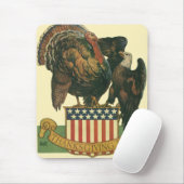  Thanksgiving Turkije, Eagle, Amerikaanse vlag Muismat (Met muis)