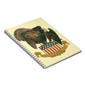  Thanksgiving Turkije, Eagle, Amerikaanse vlag Notitieboek (Rechterzijde)