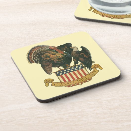  Thanksgiving Turkije, Eagle, Amerikaanse vlag Onderzetter (Linkerzijde)