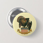  Thanksgiving Turkije, Eagle, Amerikaanse vlag Ronde Button 5,7 Cm (Voorkant /achterkant)