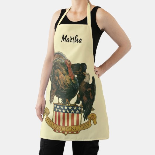  Thanksgiving Turkije, Eagle, Amerikaanse vlag Schort (Insitu)