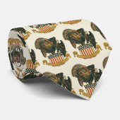  Thanksgiving Turkije, Eagle, Amerikaanse vlag Stropdas (Opgerold)