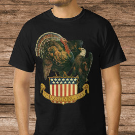  Thanksgiving Turkije, Eagle, Amerikaanse vlag T-shirt