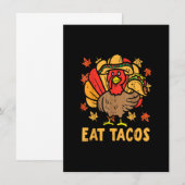 Thanksgiving Turkije eet tacos Funny boys Kinder t Kaart (Voorkant / Achterkant)