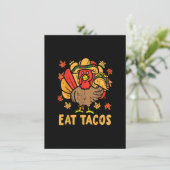 Thanksgiving Turkije eet tacos Funny boys Kinder t Kaart (Staand voorkant)