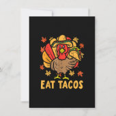 Thanksgiving Turkije eet tacos Funny boys Kinder t Kaart (Voorkant)